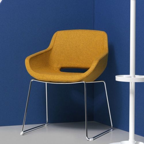 Fauteuil visiteur contemporain - CLEA PLUS - Diemme - en tissu / en mousse de polyuréthane / en acier