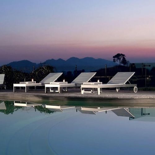 Bain de soleil contemporain - ZERODIECI EVO - TAO DESIGN - en tissu / en métal / professionnel