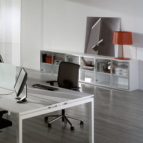 Armoire de classement basse - NEXO - Ofifran - en verre / en mélaminé / contemporaine