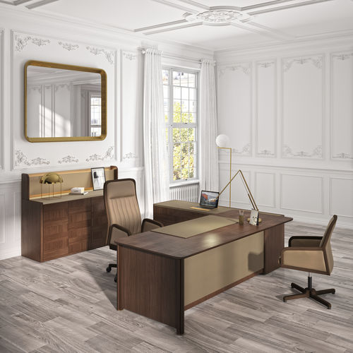 Bureau de direction - ARTDECO - Ofifran - sur pied / contemporain / en cuir