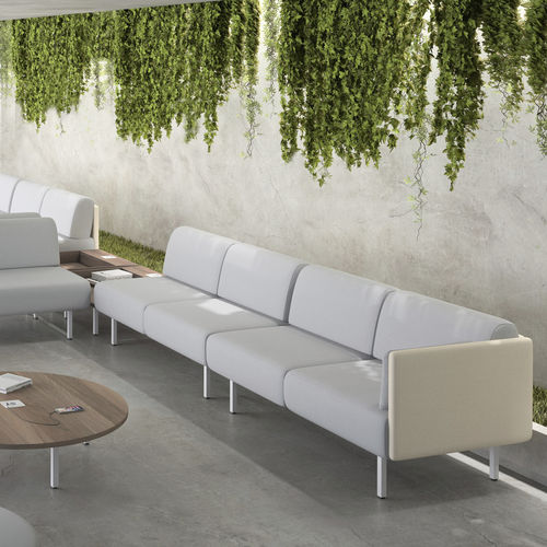 Canapé contemporain - PIEM - Ofifran - en tissu / gris / contract