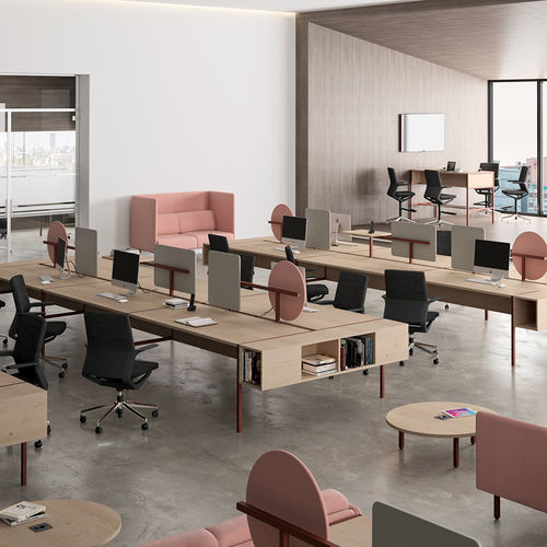 Bureau pour open space - PIEM - Ofifran - sur pied / multiplace / contemporain