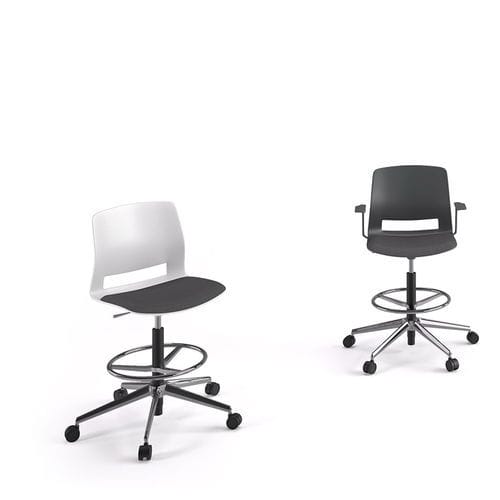 Tabouret de travail contemporain - EASY - Ofifran - en tissu / avec piètement en métal / piètement étoile