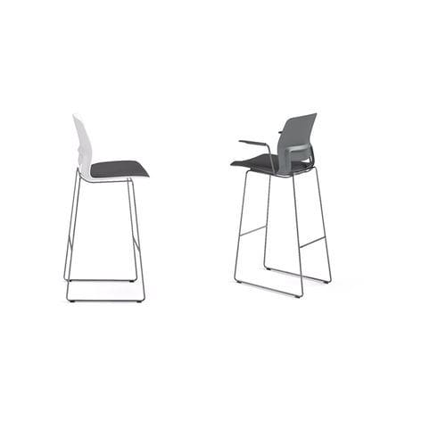 Tabouret contemporain - EASY - Ofifran - en tissu / avec piètement en métal / luge