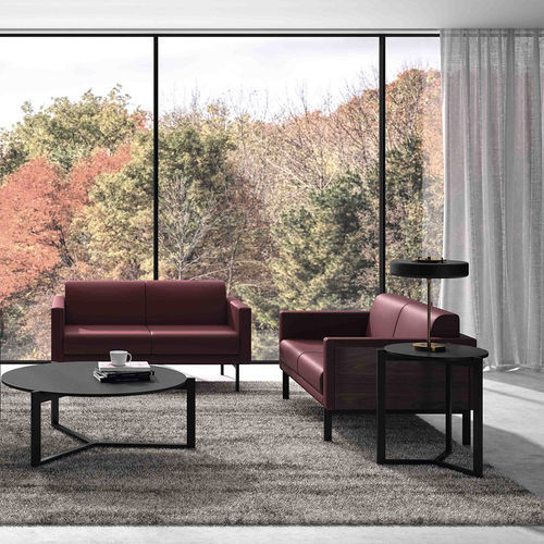 Canapé contemporain - GALLERY - Ofifran - en tissu / en cuir / marron