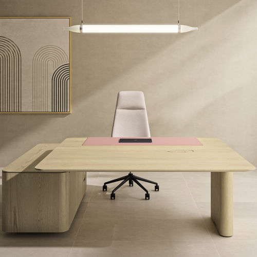 Bureau sur pied - BOSCO - Ofifran - contemporain / en bois / droit