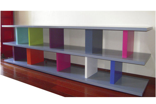 Meuble TV contemporain - PIED'CINÉ - Les Pieds sur la Table ® - sur mesure / hi-fi / en bois laqué