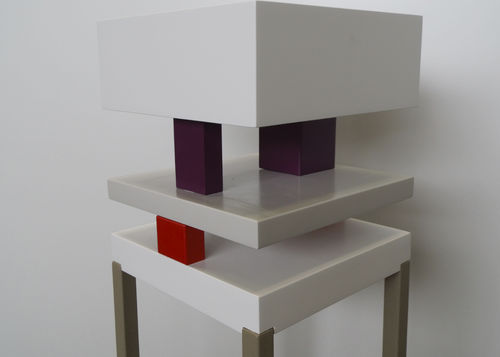 Console contemporaine - PIED-DE-GRUE - Les Pieds sur la Table ® - en bois / en acier / en cube