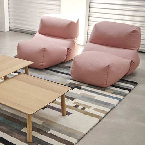 Chauffeuse contemporaine - GRAPY - GAN RUGS - en coton / ergonomique / grise