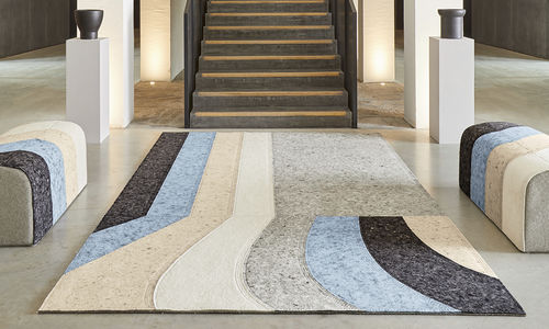 Tapis contemporain - NUANCES - GAN RUGS - à rayures / en laine / en viscose