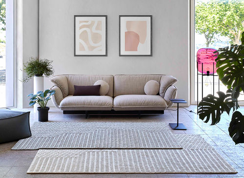 Tapis contemporain - Chaddar - GAN RUGS - à rayures / uni / en laine