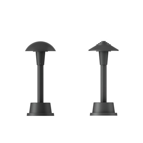 Borne d'éclairage de jardin - MUSHROOM - LIGMAN Lighting Company Limited - contemporaine / en acier inoxydable / en verre
