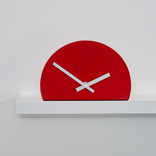 Horloge contemporaine - UNFINISHED  - THELERMONT HUPTON - de table / analogique / en acier à revêtement par poudre