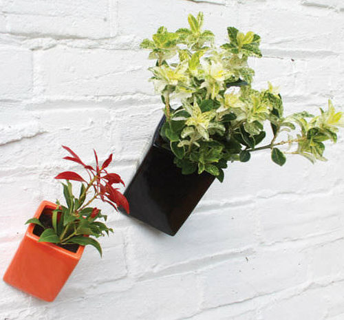 Pot de fleur en grès cérame - THELERMONT HUPTON - mural / cube / résidentiel
