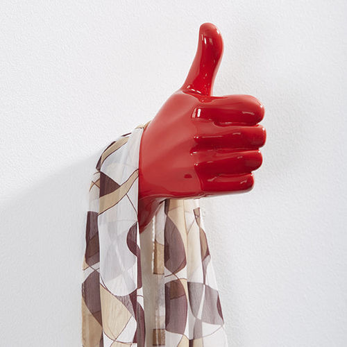 Patère design original - THUMBS UP - THELERMONT HUPTON - en acier / en résine / individuelle