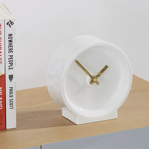 Horloge contemporaine - TURNED  - THELERMONT HUPTON - de table / analogique / en céramique