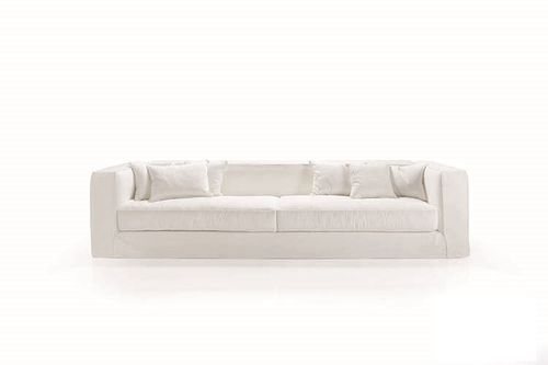 Canapé contemporain - Malmö - PAU - en tissu / avec coussin amovible / blanc