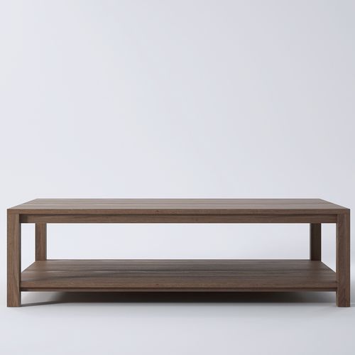 Table basse contemporaine - SO01 - Karpenter - en chêne / en teck / avec piètement en bois massif