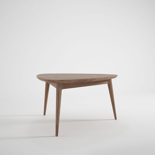 Table basse contemporaine - VI06 - Karpenter - en chêne / en teck / avec piètement en bois massif