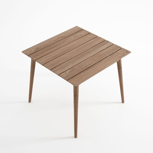 Table à manger contemporaine - VINTAGE - Karpenter - en teck / avec piètement en bois massif / carrée