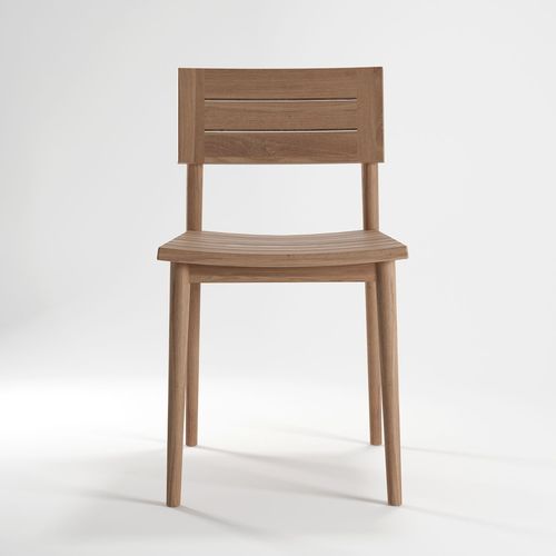 Chaise de salle à manger contemporaine - VINTAGE - Karpenter - d'extérieur / en teck / avec piètement en bois massif