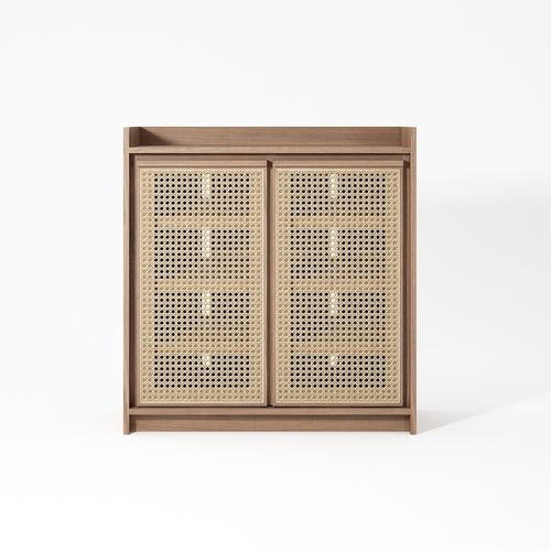 Meuble à chaussures contemporain - RT06 - Karpenter - auto-portant / en chêne / en teck