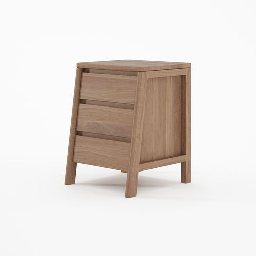 Table d'appoint contemporaine - CC26 - Karpenter - en teck / en chêne blanc / avec piètement en bois massif