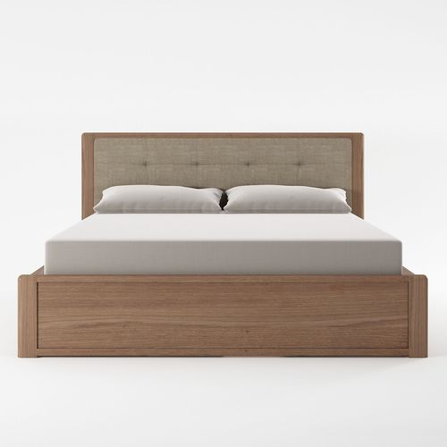 Lit queen size - CC29 & CC30 - Karpenter - contemporain / tapissé / avec tête de lit
