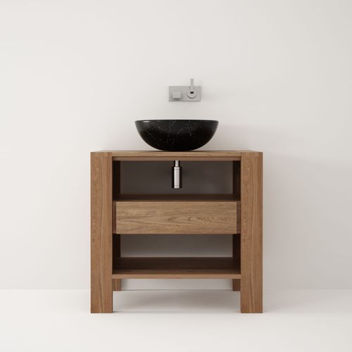 Meuble vasque à poser - MX04-TN - Karpenter - en teck / contemporain / sans porte