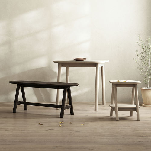 Table contemporaine - Curbus - Karpenter - en frêne / avec piètement en frêne / rectangulaire