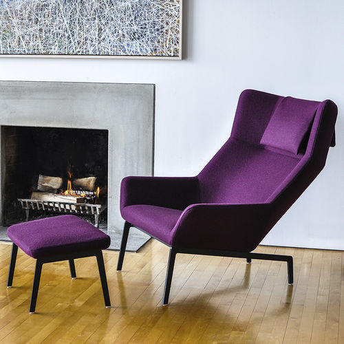 Fauteuil contemporain - PARK - BENSEN - en tissu / en métal / avec repose-pieds