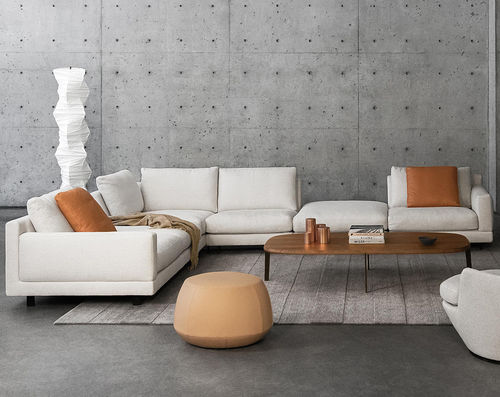 Canapé modulable - ELLE - BENSEN - contemporain / en tissu / avec revêtement amovible