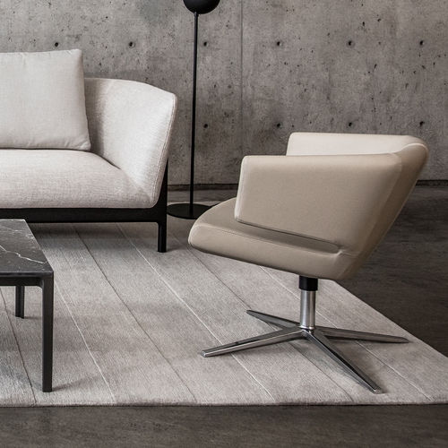 Fauteuil contemporain - LOTUS - BENSEN - en tissu / en aluminium / gris