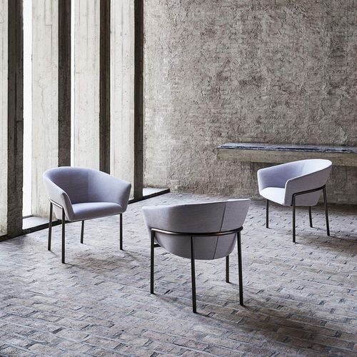 Chaise contemporaine - METRO - BENSEN - d'intérieur / en tissu / en cuir