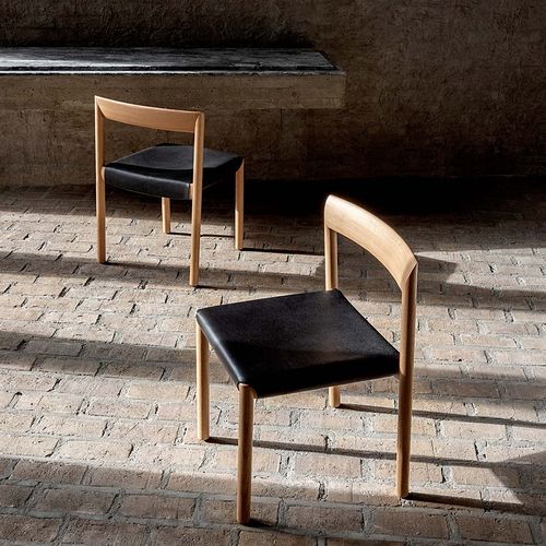 Chaise contemporaine - STAX - BENSEN - d'intérieur / en tissu / en cuir