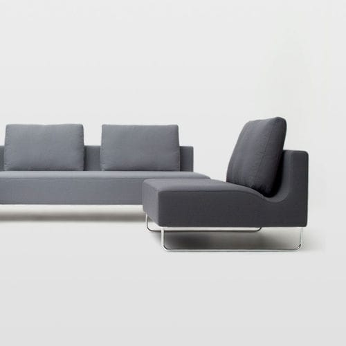 Chauffeuse contemporaine - CANYON - BENSEN - en tissu / en métal / avec revêtement amovible