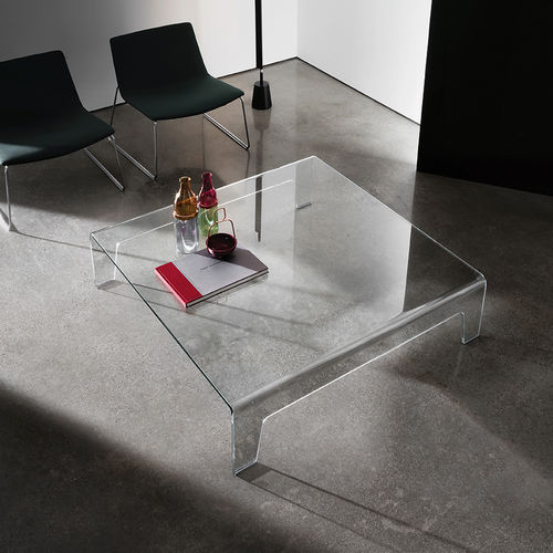 Table basse contemporaine - FROG - Sovet Italia - en verre fumé / en verre laqué / en verre bombé