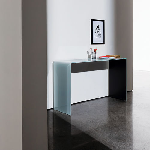 Console contemporaine - HALL BRIDGE - Sovet Italia - en verre laqué / en verre fumé / en verre bombé