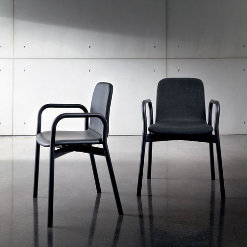 Chaise contemporaine - TWO TONE - Sovet Italia - d'intérieur / en tissu / en cuir