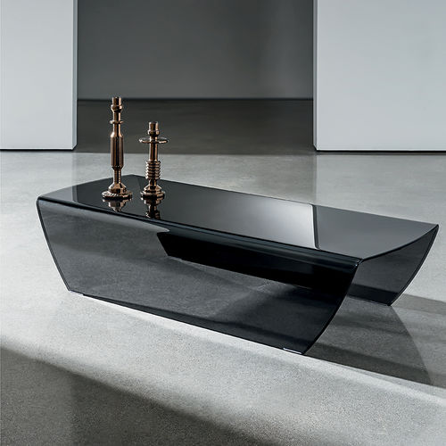Table basse contemporaine - TAKY - Sovet Italia - en verre fumé / en verre laqué / avec piètement en verre laqué