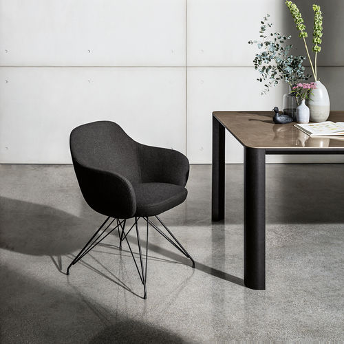 Chaise contemporaine - CADIRA WIRE - Sovet Italia - d'intérieur / en tissu / en cuir