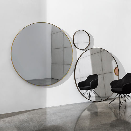 Miroir mural - VISUAL - Sovet Italia - contemporain / rond / en métal laqué