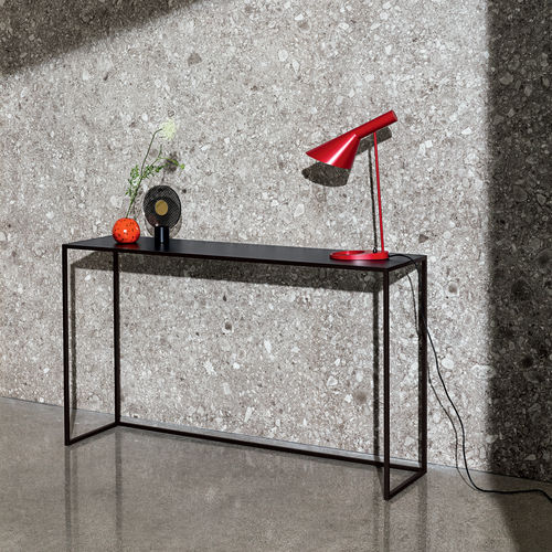Console contemporaine - QUADRO - Sovet Italia - en verre dépoli / en céramique / avec piètement en métal laqué