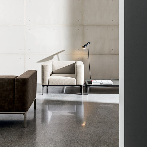 Fauteuil contemporain - SLIM - Sovet Italia - en simili cuir / en cuir / en tissu