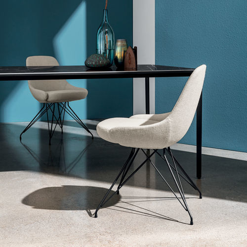 Chaise contemporaine - CADIRA S WIRE - Sovet Italia - d'intérieur / en tissu / en cuir