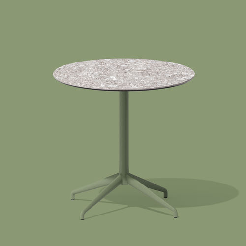 Table bistrot contemporaine - ALIS - Sovet Italia - en céramique / avec piètement en aluminium / avec piètement en aluminium laqué