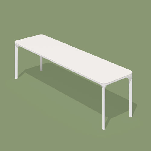 Banc design minimaliste - SLIM - Sovet Italia - en teck / en iroko / en aluminium laqué
