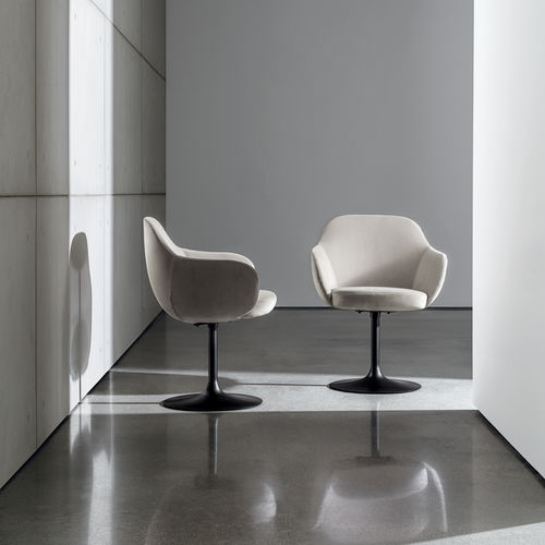 Chaise contemporaine - CADIRA  - Sovet Italia - d'intérieur / en tissu / en cuir