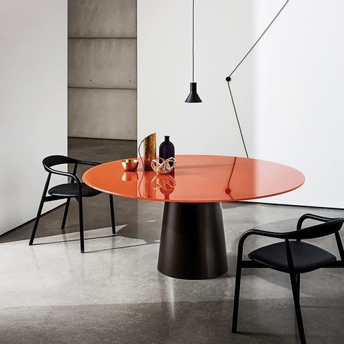 Table à manger contemporaine - TOTEM - Sovet Italia - en verre dépoli / en céramique / en HPL