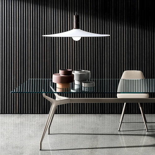 Table à manger contemporaine - ARKOS  - Sovet Italia - en chêne / en noyer / en verre